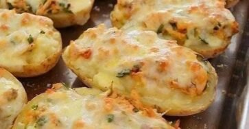 Batata Assada com Recheio de Frango