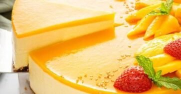 Receta de tarta de queso con mango