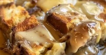 Grandma’s Old-Fashioned Bread Pudding with Vanilla Sauce