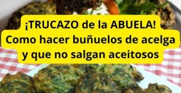 Como hacer buñuelos de acelga y que no salgan aceitosos