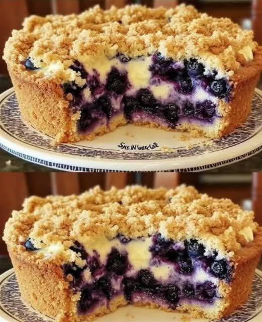 💙 Sherry’s Blueberry Cream Cheese Crumb Cake
