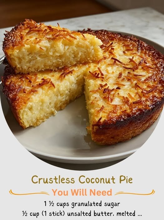 🥥 Crustless Coconut Pie